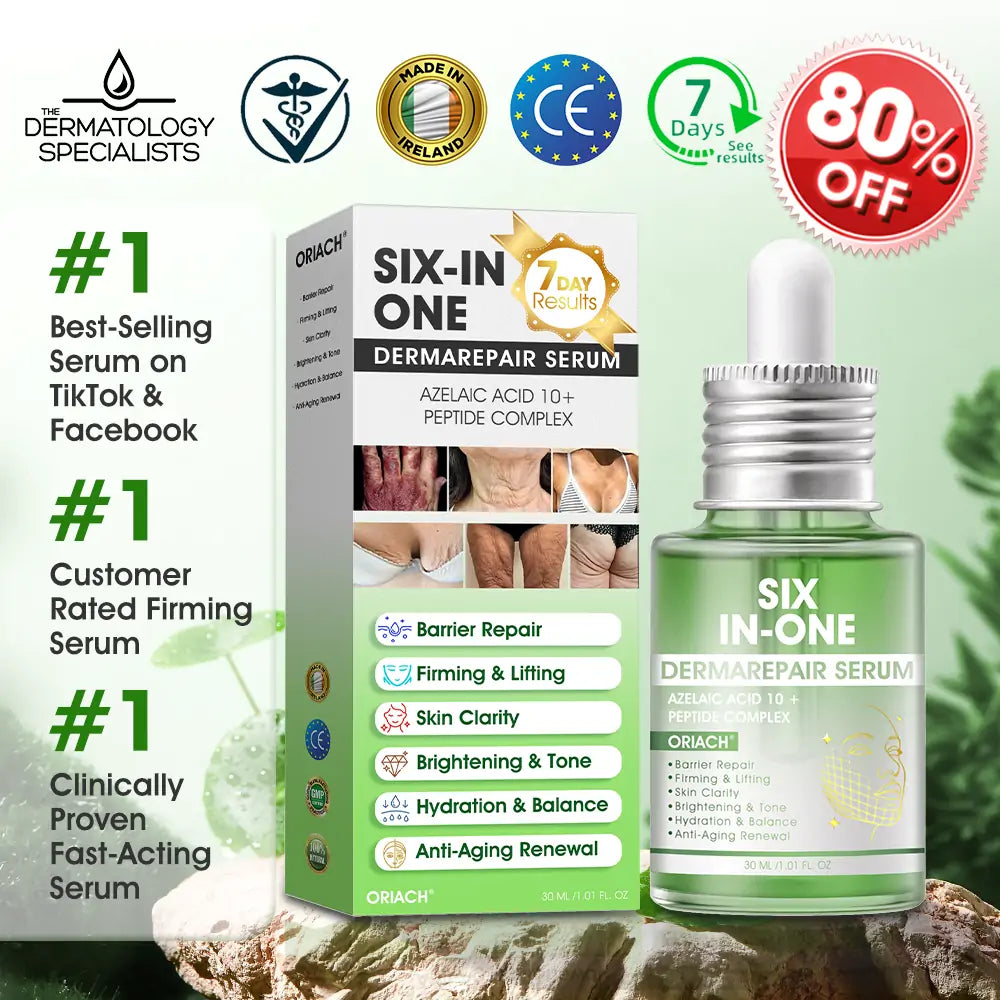 𝐎𝐫𝐢𝐚𝐜𝐡® 𝐀𝟏𝟎+ 𝟔-𝐢𝐧-𝟏 𝐃𝐞𝐫𝐦𝐚𝐑𝐞𝐩𝐚𝐢𝐫 𝐒𝐞𝐫𝐮𝐦 🇮🇪 𝐇𝐒𝐄 & 𝐄𝐔-𝐆𝐌𝐏 𝐂𝐞𝐫𝐭𝐢𝐟𝐢𝐞𝐝 – 𝐅𝐢𝐫𝐦𝐬 𝐥𝐨𝐨𝐬𝐞 𝐬𝐤𝐢𝐧, 𝐫𝐞𝐝𝐮𝐜𝐞𝐬 𝐛𝐫𝐮𝐢𝐬𝐢𝐧𝐠 𝐚𝐧𝐝 𝐚𝐠𝐞-𝐫𝐞𝐥𝐚𝐭𝐞𝐝 𝐬𝐤𝐢𝐧 𝐝𝐢𝐬𝐜𝐨𝐥𝐨𝐮𝐫𝐚𝐭𝐢𝐨𝐧, 𝐚𝐧𝐝 𝐭𝐫𝐞𝐚𝐭𝐬 𝐤𝐞𝐫𝐚𝐭𝐢𝐧 𝐛𝐮𝐢𝐥𝐝𝐮𝐩, 𝐬𝐞𝐛𝐨𝐫𝐫𝐡𝐨𝐞𝐢𝐜 𝐝𝐞𝐫𝐦𝐚𝐭𝐢𝐭𝐢𝐬, 𝐚𝐧𝐝 𝐟𝐨𝐥𝐥𝐢𝐜𝐮𝐥𝐚𝐫 𝐤𝐞𝐫𝐚𝐭𝐨𝐬𝐢𝐬.