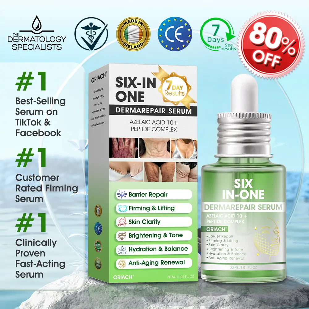 𝐎𝐫𝐢𝐚𝐜𝐡® 𝐀𝟏𝟎+ 𝟔-𝐢𝐧-𝟏 𝐃𝐞𝐫𝐦𝐚𝐑𝐞𝐩𝐚𝐢𝐫 𝐒𝐞𝐫𝐮𝐦 🇮🇪 𝐇𝐒𝐄 & 𝐄𝐔-𝐆𝐌𝐏 𝐂𝐞𝐫𝐭𝐢𝐟𝐢𝐞𝐝 – 𝐅𝐢𝐫𝐦𝐬 𝐥𝐨𝐨𝐬𝐞 𝐬𝐤𝐢𝐧, 𝐫𝐞𝐝𝐮𝐜𝐞𝐬 𝐛𝐫𝐮𝐢𝐬𝐢𝐧𝐠 𝐚𝐧𝐝 𝐚𝐠𝐞-𝐫𝐞𝐥𝐚𝐭𝐞𝐝 𝐬𝐤𝐢𝐧 𝐝𝐢𝐬𝐜𝐨𝐥𝐨𝐮𝐫𝐚𝐭𝐢𝐨𝐧, 𝐚𝐧𝐝 𝐭𝐫𝐞𝐚𝐭𝐬 𝐤𝐞𝐫𝐚𝐭𝐢𝐧 𝐛𝐮𝐢𝐥𝐝𝐮𝐩, 𝐬𝐞𝐛𝐨𝐫𝐫𝐡𝐨𝐞𝐢𝐜 𝐝𝐞𝐫𝐦𝐚𝐭𝐢𝐭𝐢𝐬, 𝐚𝐧𝐝 𝐟𝐨𝐥𝐥𝐢𝐜𝐮𝐥𝐚𝐫 𝐤𝐞𝐫𝐚𝐭𝐨𝐬𝐢𝐬.